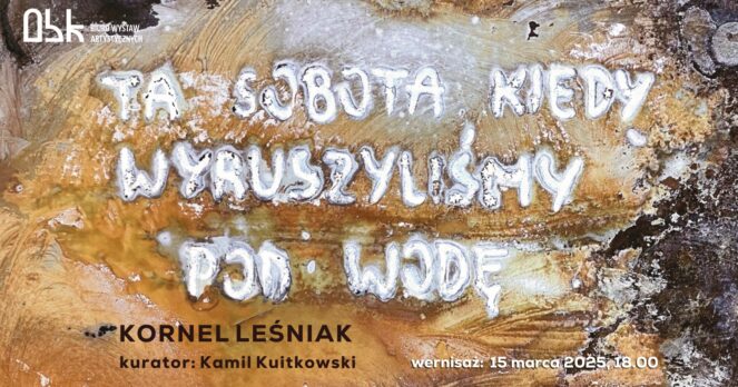 Ta sobota, kiedy wyruszyliśmy pod wodę