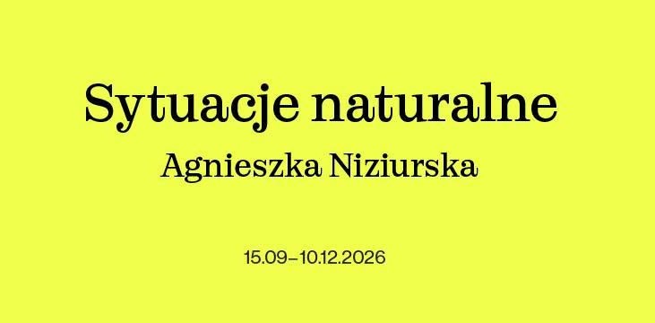 Sytuacje naturalne. Agnieszka Niziurska
